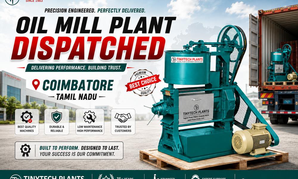 Precision Engineering Oil Mill Plant Dispatched-Coimbatore Tamil Nadu