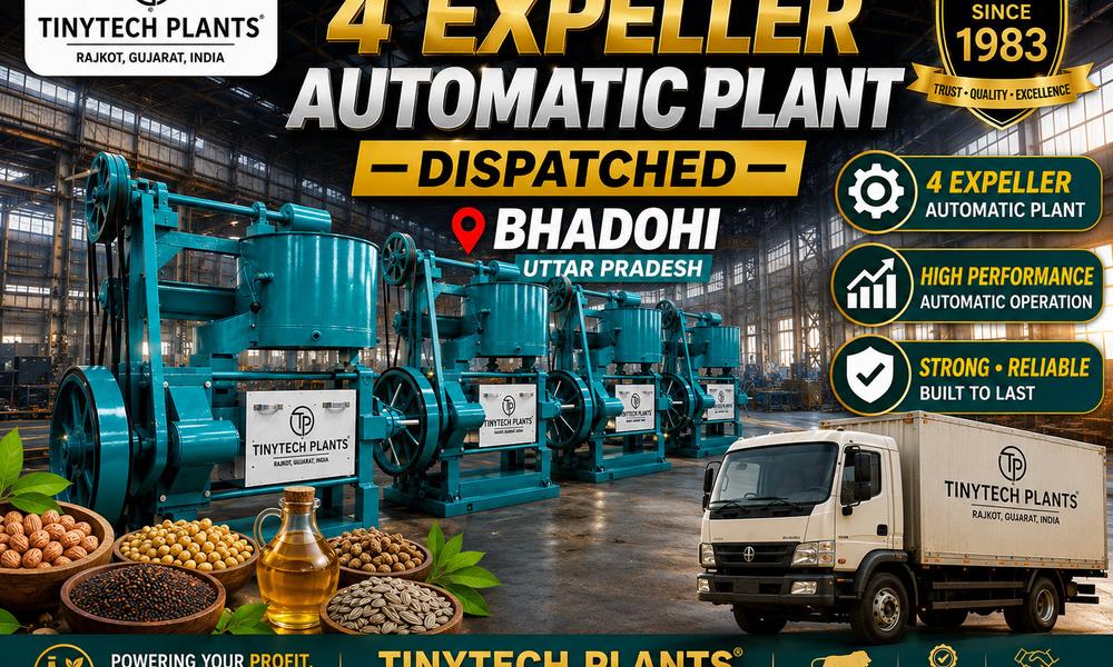 Four Expeller Automatic Oil Mill Plant Dispatched to Bhadohi ,UP